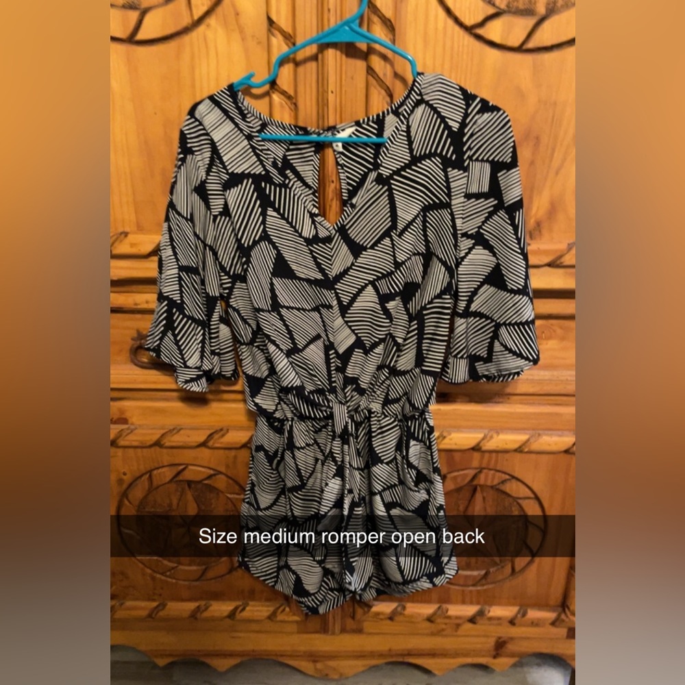 Short dressy romper open back